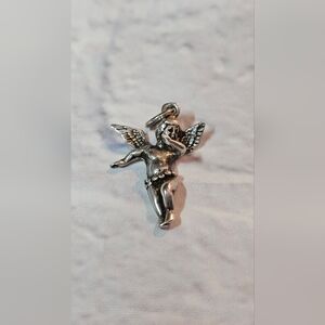 Elegant Silver Cherub Pendant